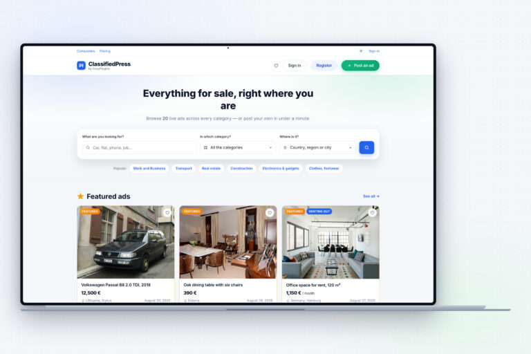 ClassifiedPress: Building a Serious Classifieds Site on Plain WordPress